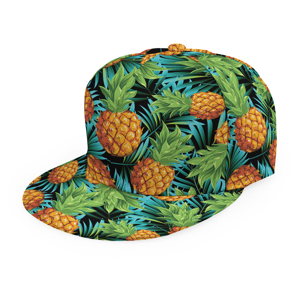 Exotic Tropical Pineapple Pattern Print Snapback Cap