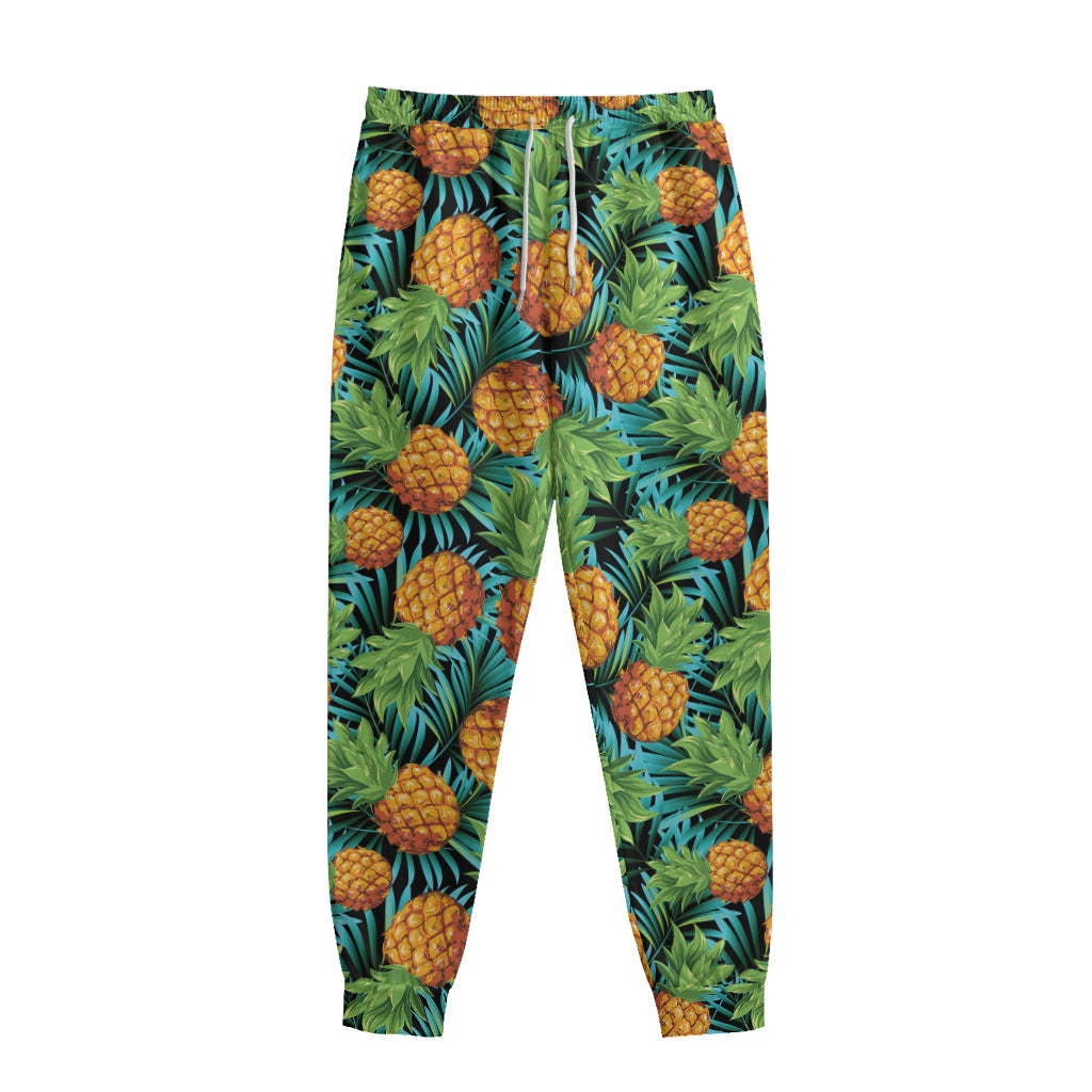 Exotic Tropical Pineapple Pattern Print Sweatpants