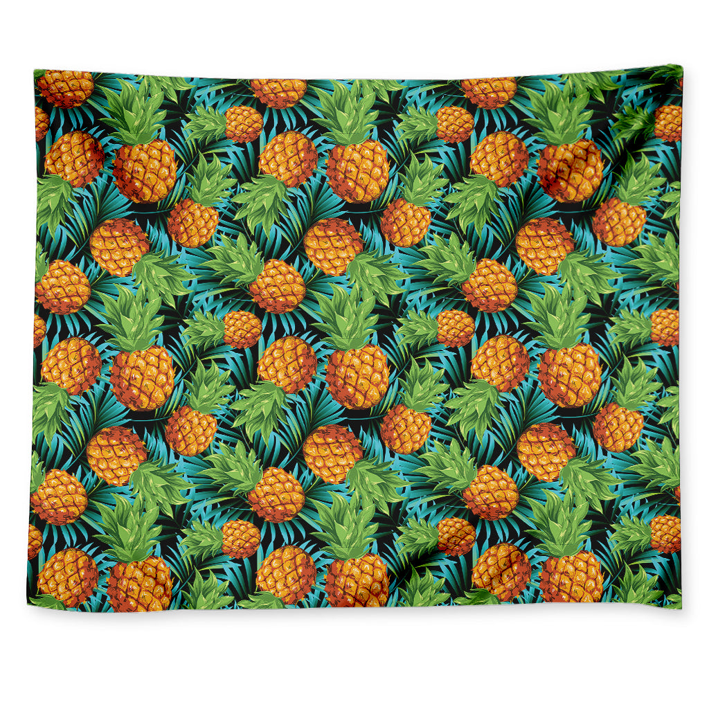 Exotic Tropical Pineapple Pattern Print Tapestry