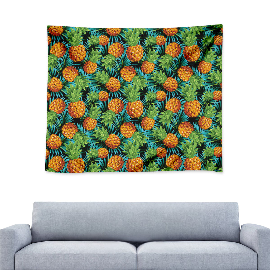 Exotic Tropical Pineapple Pattern Print Tapestry