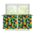 Exotic Tropical Pineapple Pattern Print Tier Curtains