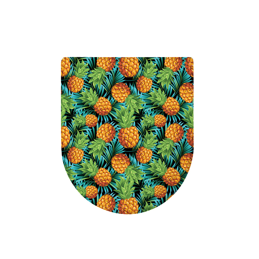 Exotic Tropical Pineapple Pattern Print Toilet Lid Cover