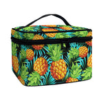 Exotic Tropical Pineapple Pattern Print Travel Makeup Bag
