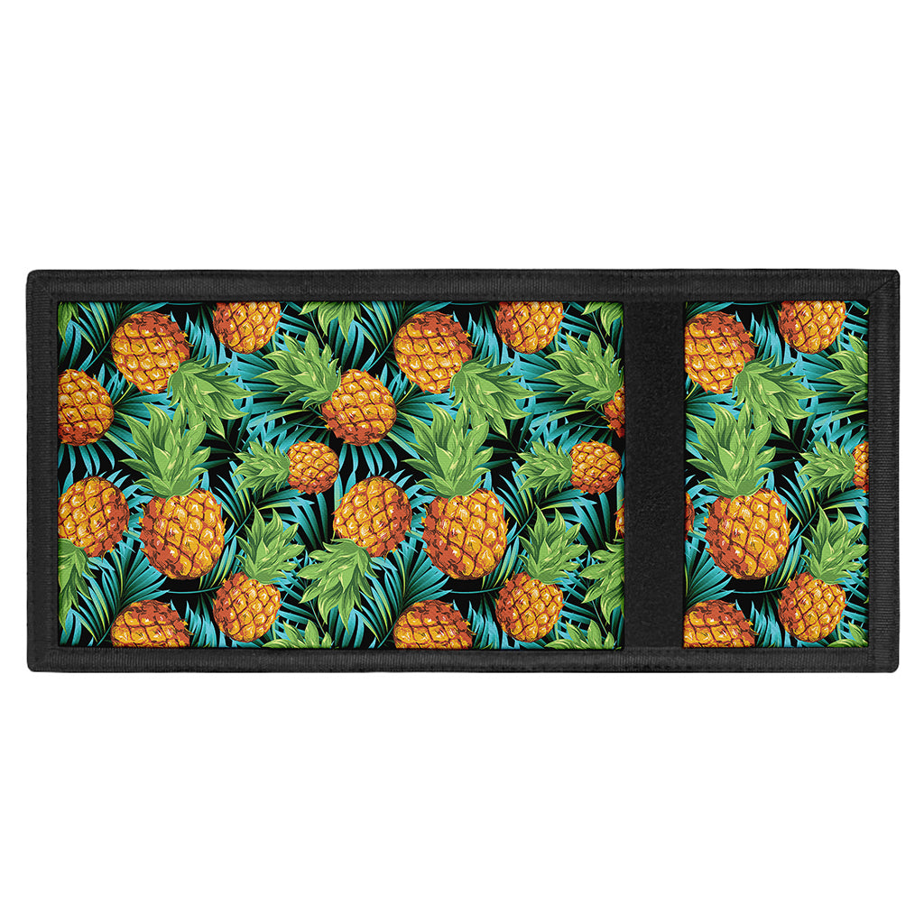 Exotic Tropical Pineapple Pattern Print Trifold Wallet
