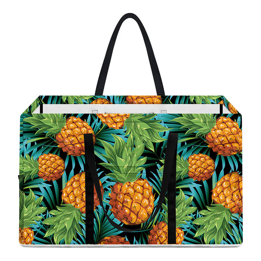 Exotic Tropical Pineapple Pattern Print Utility Tote Bag