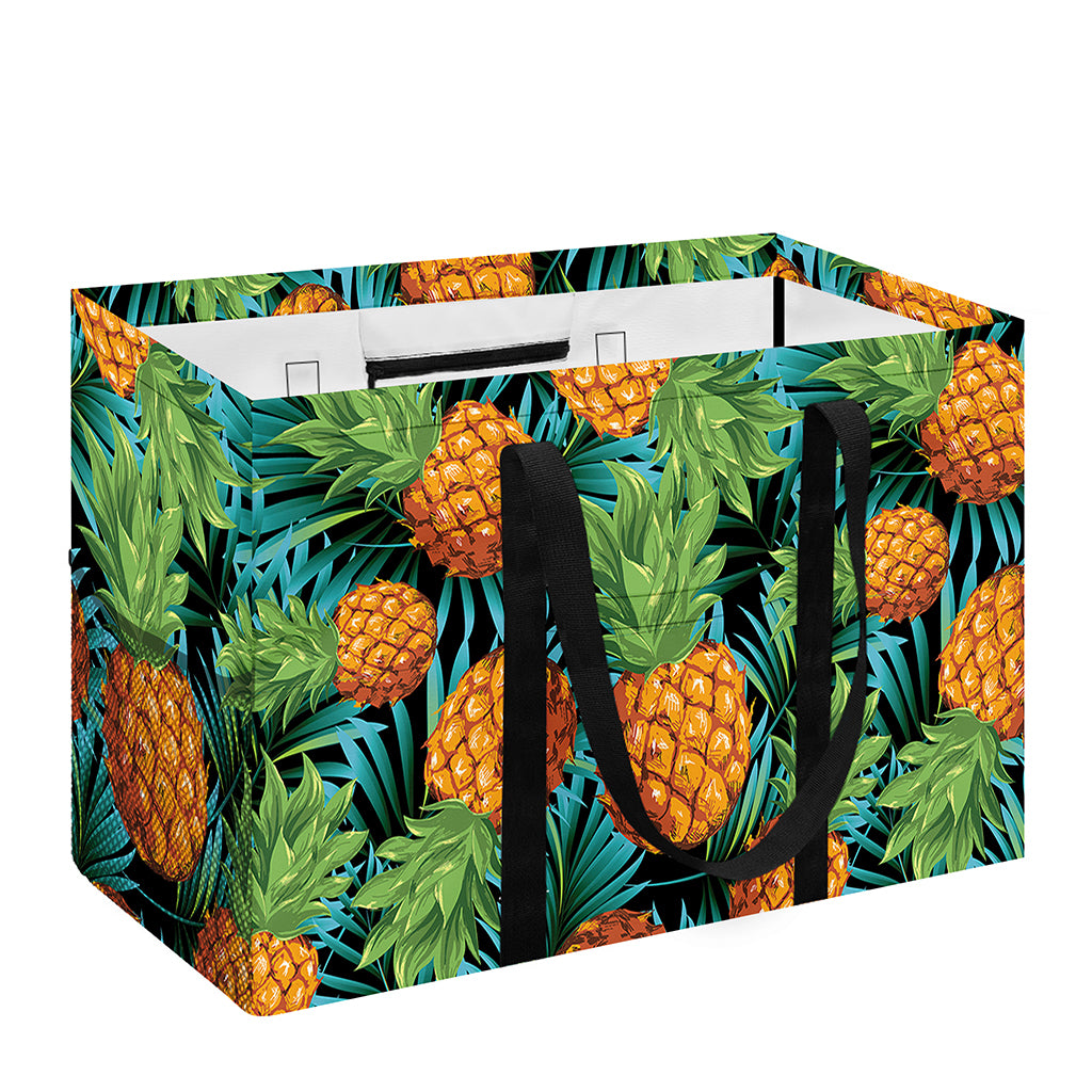 Exotic Tropical Pineapple Pattern Print Utility Tote Bag