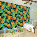 Exotic Tropical Pineapple Pattern Print Wall Sticker