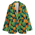 Exotic Tropical Pineapple Pattern Print Women's Blazer