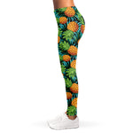 Exotic Tropical Pineapple Pattern Print Women's Leggings
