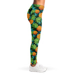 Exotic Tropical Pineapple Pattern Print Women's Leggings