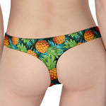 Exotic Tropical Pineapple Pattern Print Women's Thong