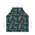 Exotic Tropical Toucan Pattern Print Adjustable Apron