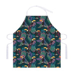 Exotic Tropical Toucan Pattern Print Adjustable Apron