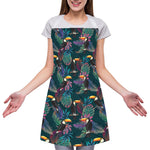 Exotic Tropical Toucan Pattern Print Adjustable Apron