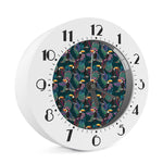 Exotic Tropical Toucan Pattern Print Alarm Clock