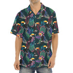 Exotic Tropical Toucan Pattern Print Aloha Shirt