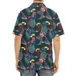 Exotic Tropical Toucan Pattern Print Aloha Shirt