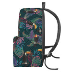 Exotic Tropical Toucan Pattern Print Backpack
