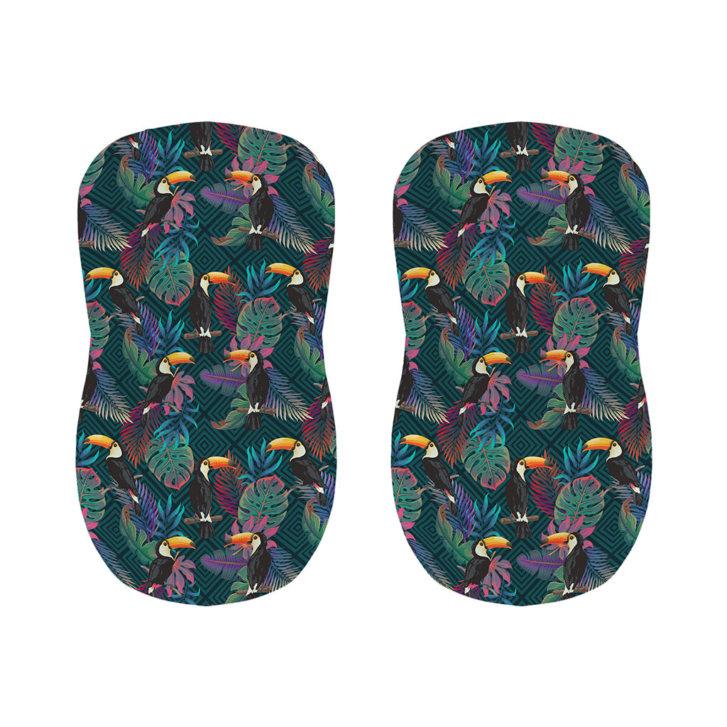 Exotic Tropical Toucan Pattern Print Bar Stool Covers