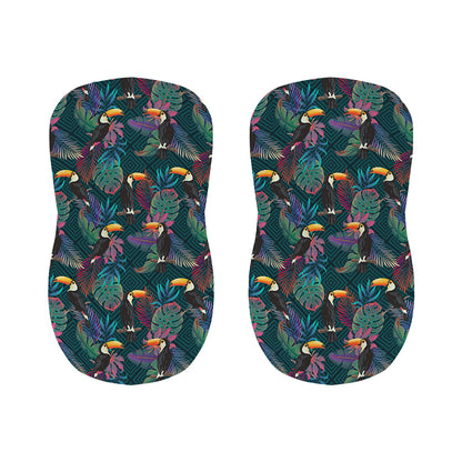 Exotic Tropical Toucan Pattern Print Bar Stool Covers