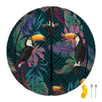 Exotic Tropical Toucan Pattern Print Basketball