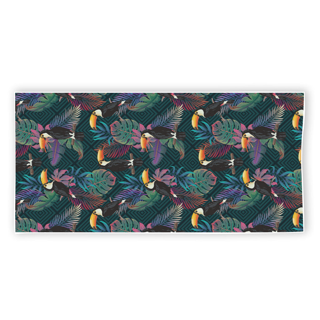 Exotic Tropical Toucan Pattern Print Beach Towel