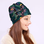 Exotic Tropical Toucan Pattern Print Beanie