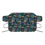 Exotic Tropical Toucan Pattern Print Car Windshield Snow Cover