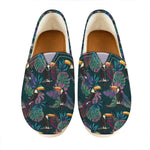 Exotic Tropical Toucan Pattern Print Casual Shoes