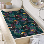 Exotic Tropical Toucan Pattern Print Changing Pad Cover