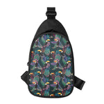 Exotic Tropical Toucan Pattern Print Chest Bag