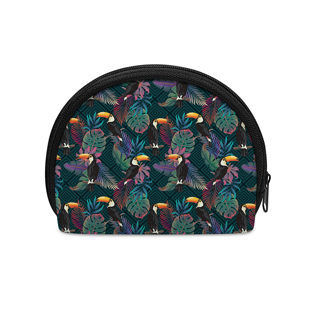 Exotic Tropical Toucan Pattern Print Coin Purse