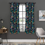 Exotic Tropical Toucan Pattern Print Curtain