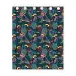 Exotic Tropical Toucan Pattern Print Curtain