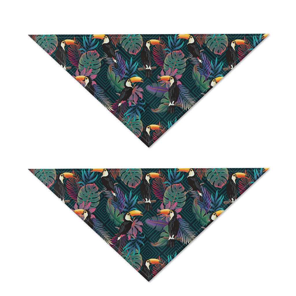 Exotic Tropical Toucan Pattern Print Dog Bandana