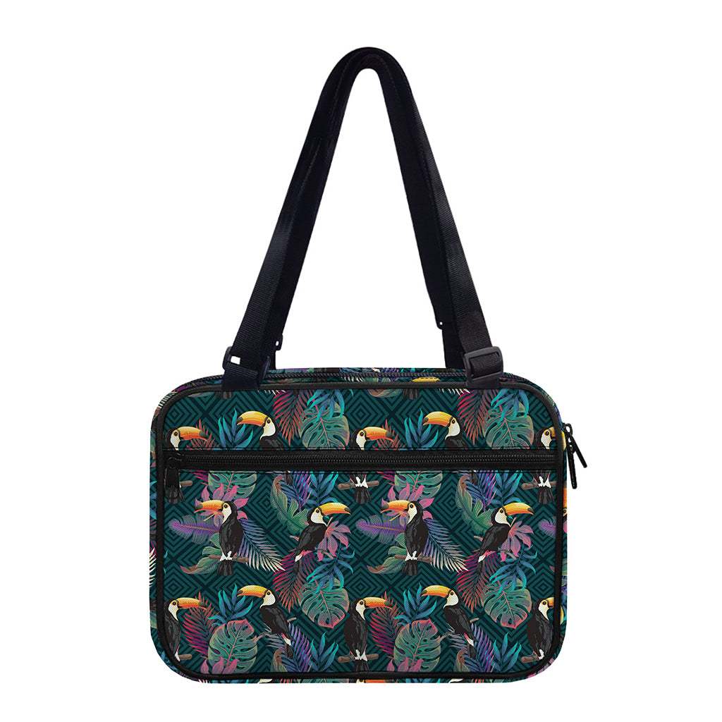 Exotic Tropical Toucan Pattern Print Double Strap Bible Bag