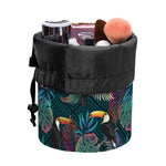 Exotic Tropical Toucan Pattern Print Drawstring Makeup Bag