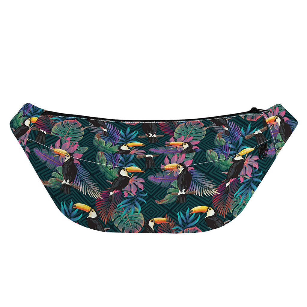 Exotic Tropical Toucan Pattern Print Fanny Pack