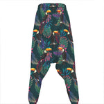 Exotic Tropical Toucan Pattern Print Hammer Pants