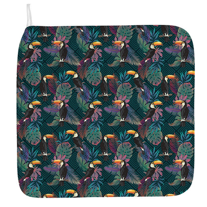 Exotic Tropical Toucan Pattern Print Hand Towel