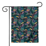Exotic Tropical Toucan Pattern Print House Flag