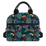 Exotic Tropical Toucan Pattern Print Insulated Lunch Bag