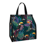 Exotic Tropical Toucan Pattern Print Insulated Lunch Tote