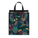 Exotic Tropical Toucan Pattern Print Insulated Lunch Tote