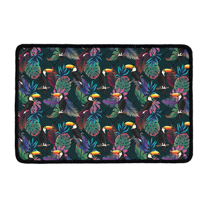 Exotic Tropical Toucan Pattern Print Kitchen Mat