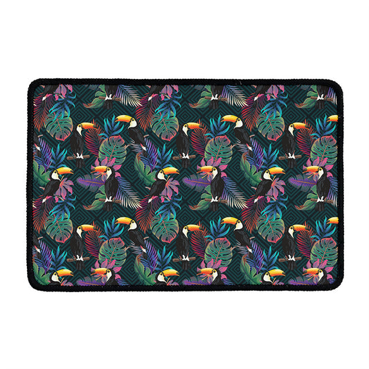 Exotic Tropical Toucan Pattern Print Kitchen Mat