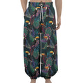 Exotic Tropical Toucan Pattern Print Lantern Pants