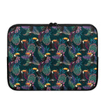 Exotic Tropical Toucan Pattern Print Laptop Sleeve