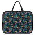Exotic Tropical Toucan Pattern Print Laptop Sleeve With Handle