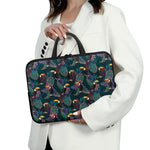 Exotic Tropical Toucan Pattern Print Laptop Sleeve With Handle
